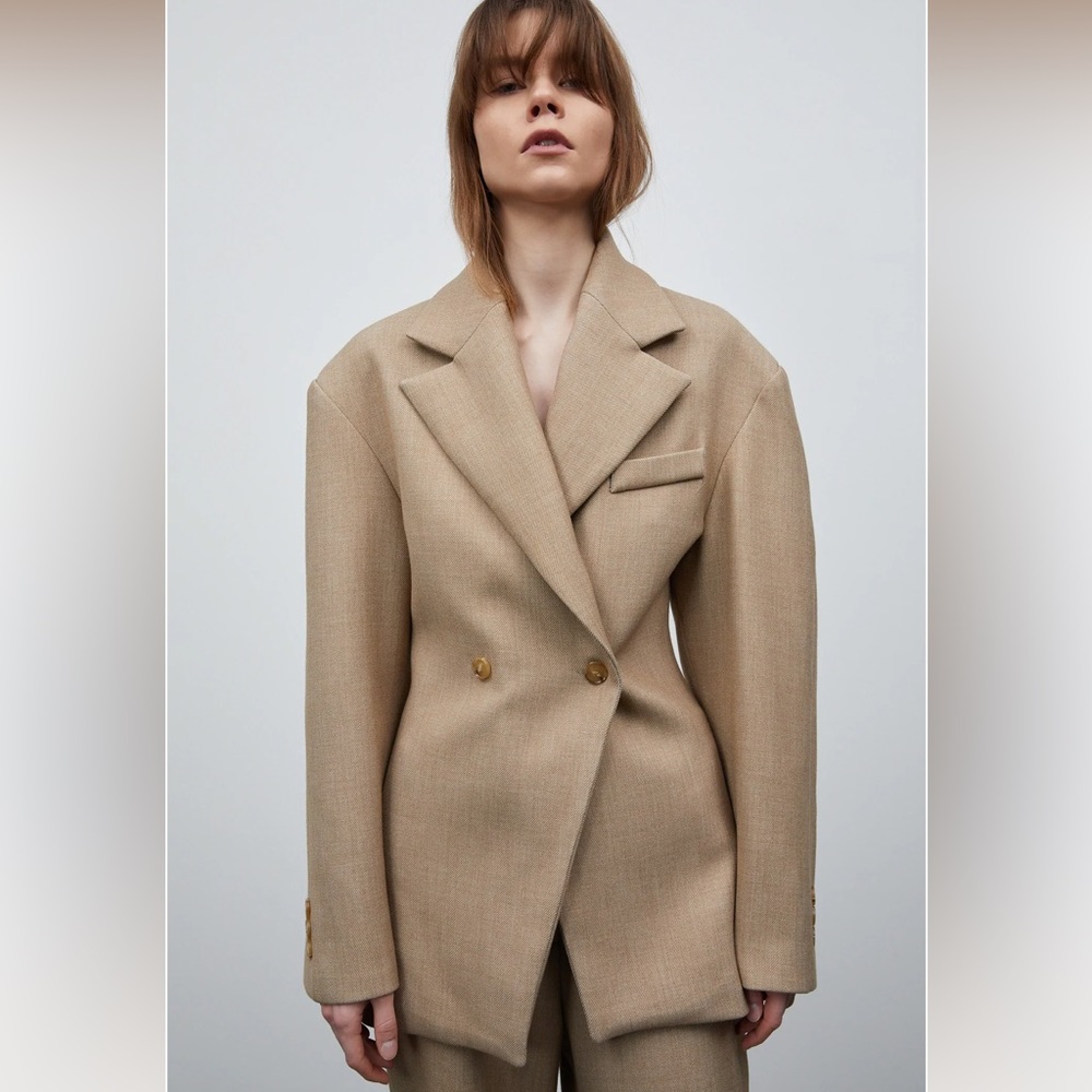 SOURCE UNKNOWN Double Breasted Blazer